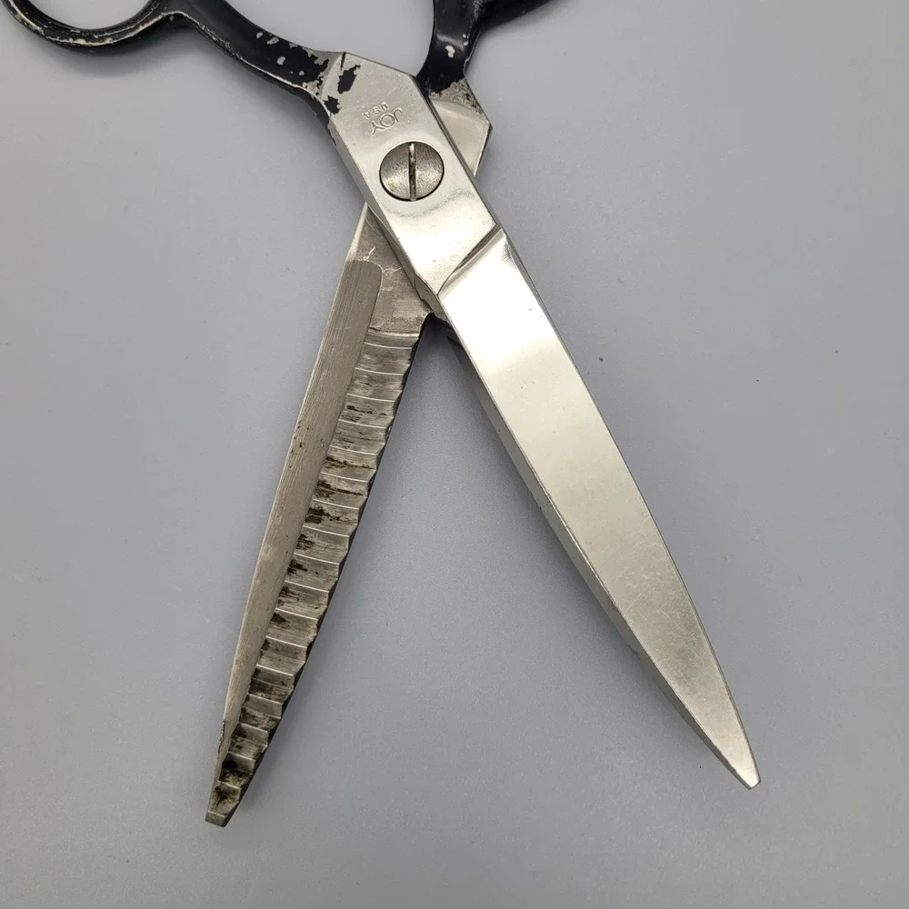 Vintage Joy USA Pinking Shears 9 Inch Heavy Duty Zig Zag Fabric Scissors‎ Black